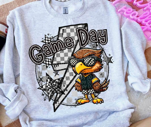 Game Day Eagles gold-DTF