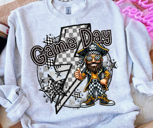 Game Day Pirates black gold-DTF
