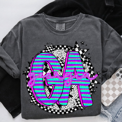 Spring STATES stripes (Dropdown)-DTF