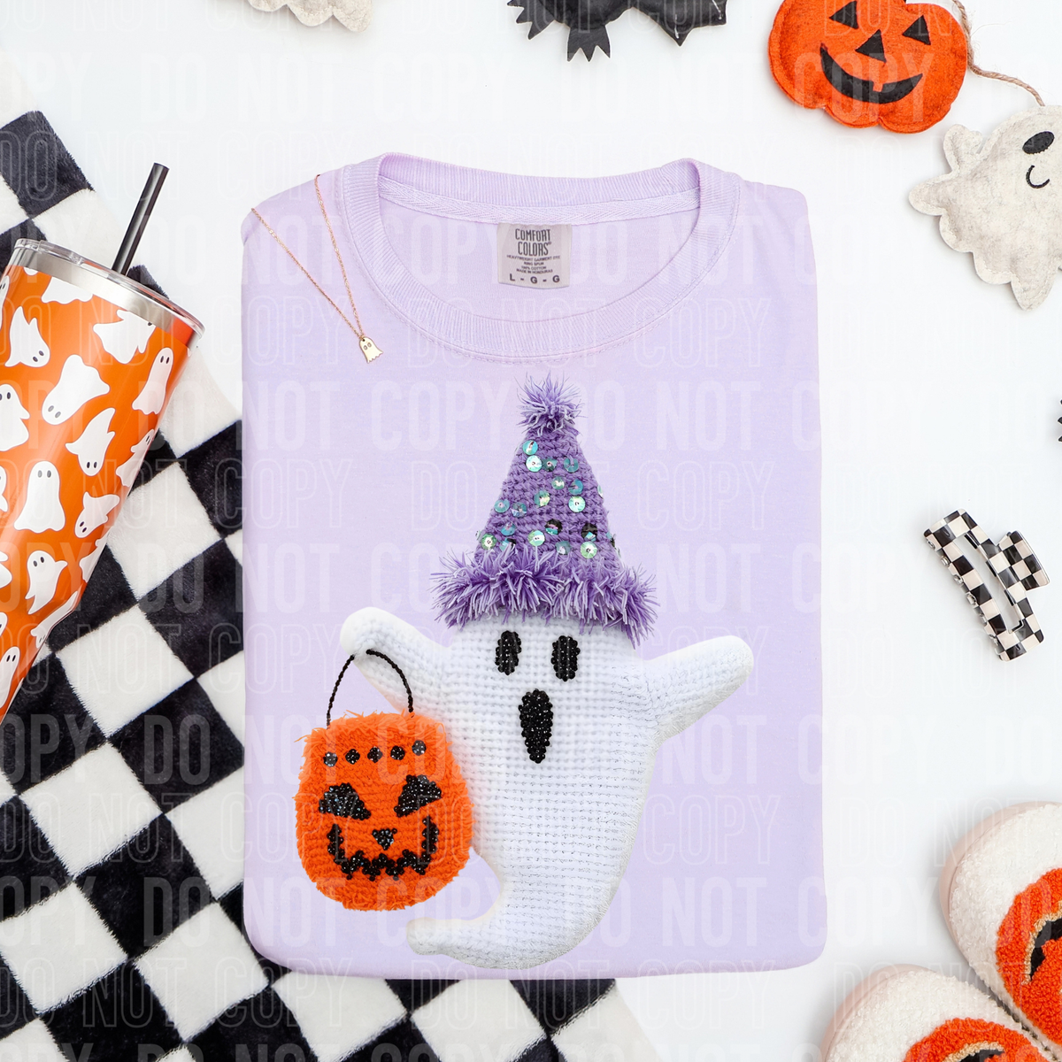 GHOST JACK O LANTERN FAUX YARN -DTF&UV
