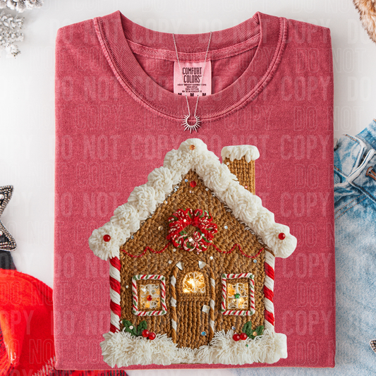 GINGERBREAD HOUSE FAUX YARN_ -DTF&UV