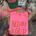 GLORY to GOD red blue -DTF&UV