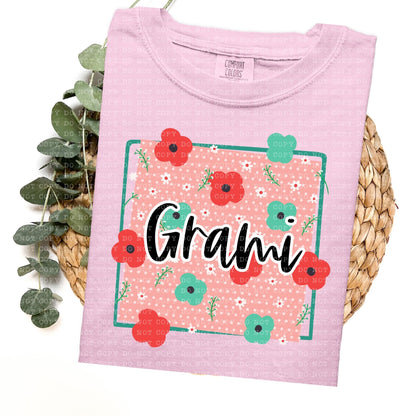 Floral Dotted 74 Names: Nana, Teacher, Nurse ECT. (ALL IN THIS LISTING WITH DROPDOWN)