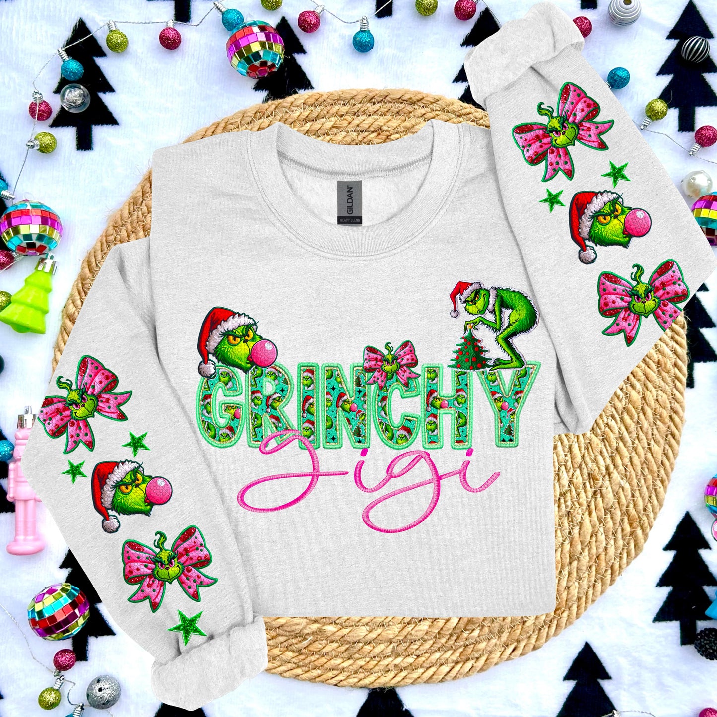 Grinchy Names(COMES W/SLEEVE) (ALL Names IN THE LISTING-DROPDOWN)-DTF