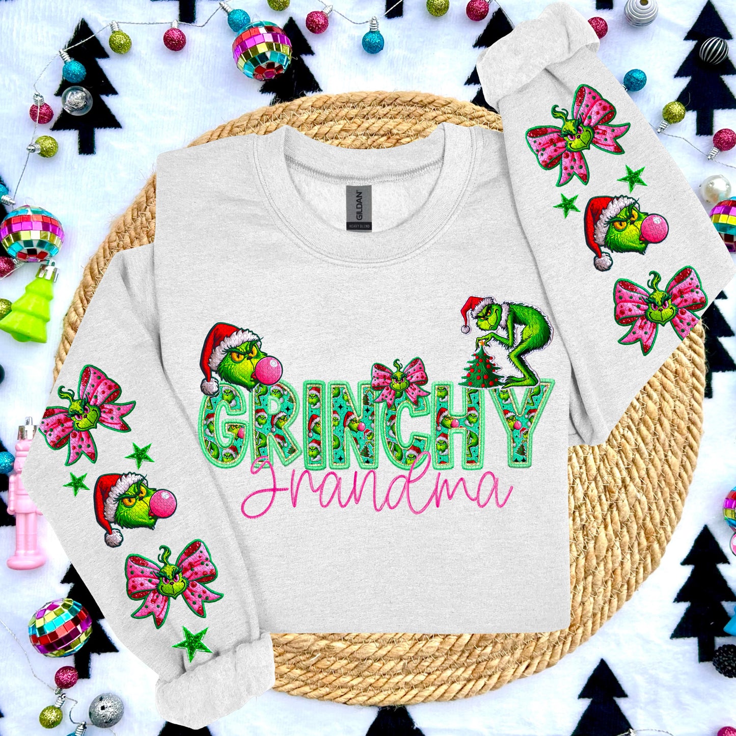 Grinchy Names(COMES W/SLEEVE) (ALL Names IN THE LISTING-DROPDOWN)-DTF