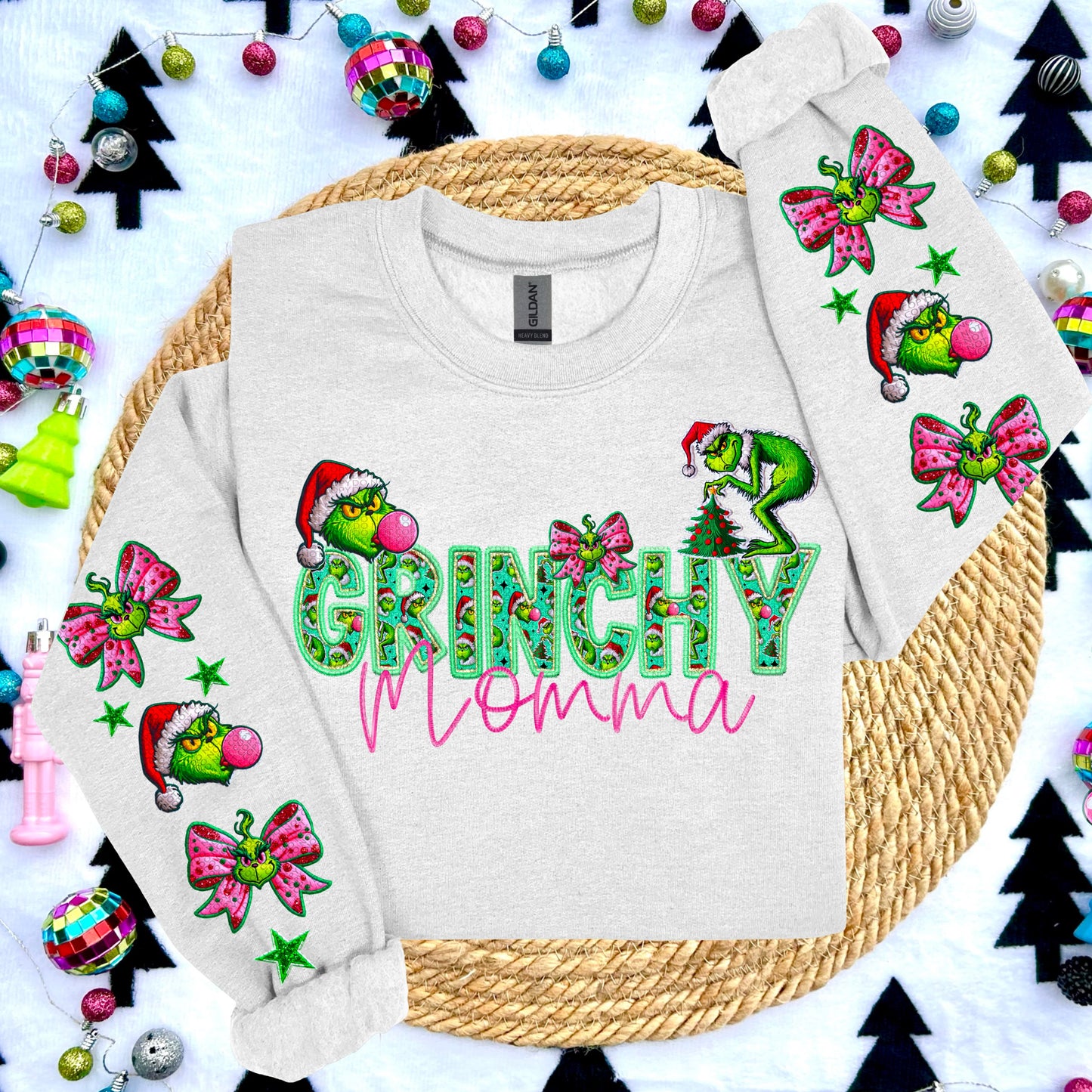 Grinchy Names(COMES W/SLEEVE) (ALL Names IN THE LISTING-DROPDOWN)-DTF