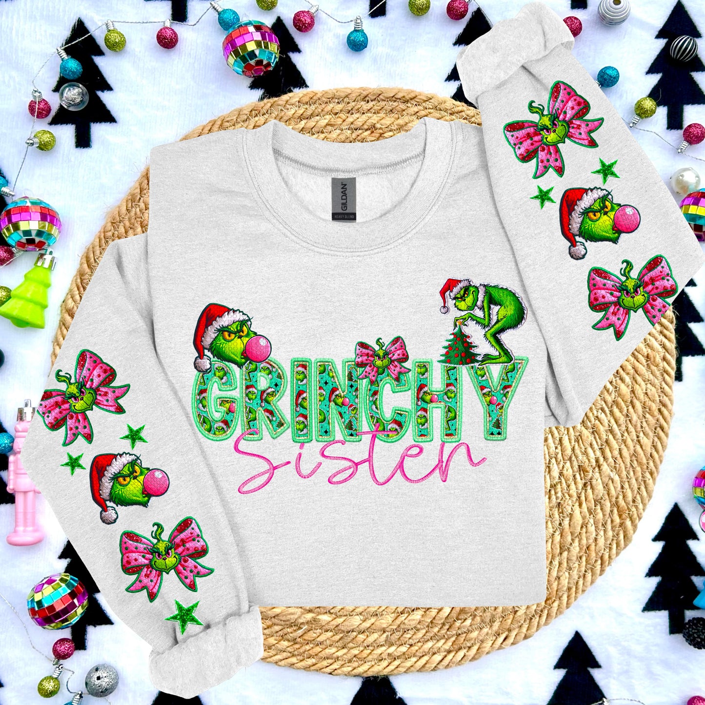 Grinchy Names(COMES W/SLEEVE) (ALL Names IN THE LISTING-DROPDOWN)-DTF