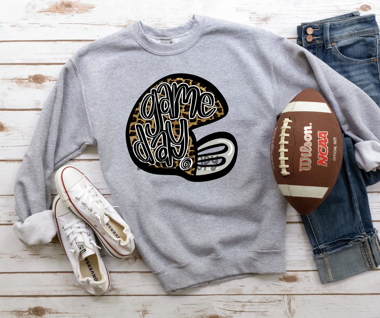 Game Day Leopard helmet-DTF