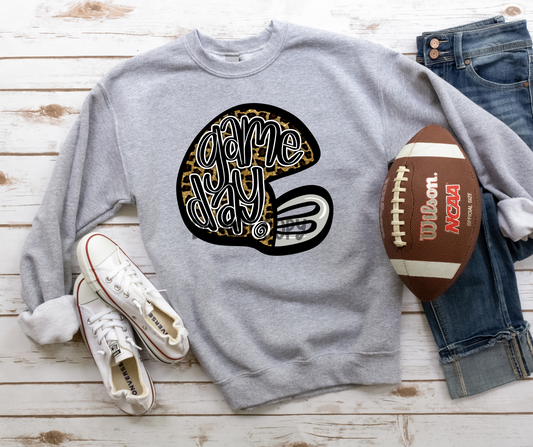 Game Day Leopard helmet-DTF