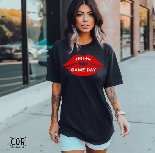 Game Day Red Lips - DTF