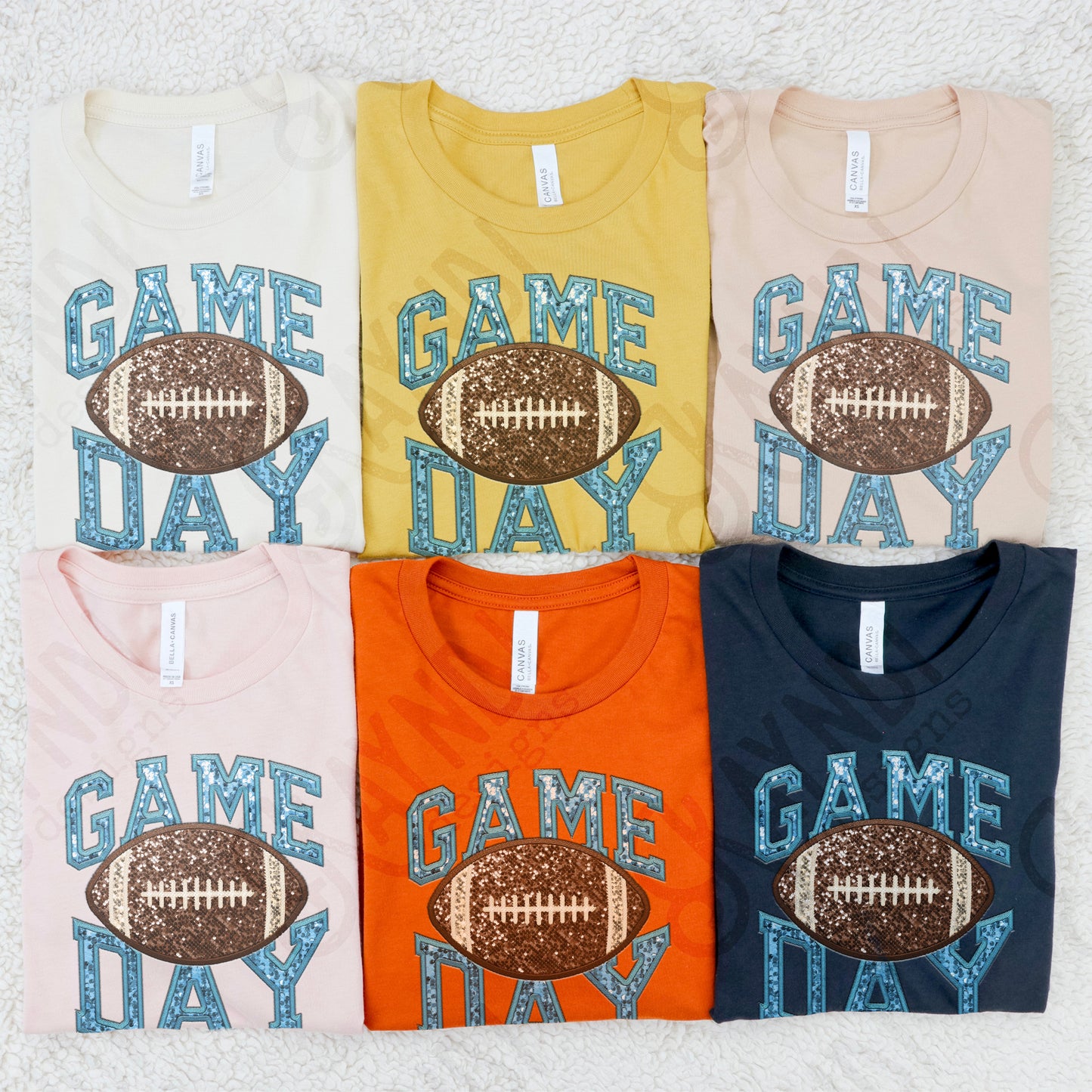 Game Day Football Sequins (Color Dropdown)-DTF&UV