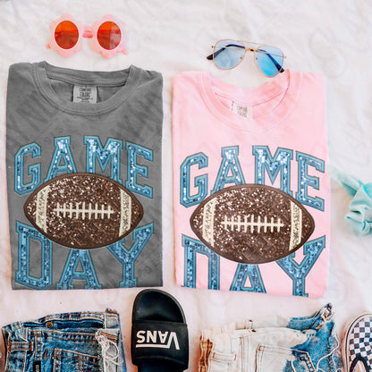 Game Day Football Sequins (Color Dropdown)-DTF&UV