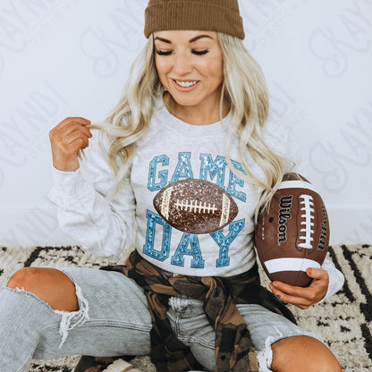 Game Day Football Sequins (Color Dropdown)-DTF&UV