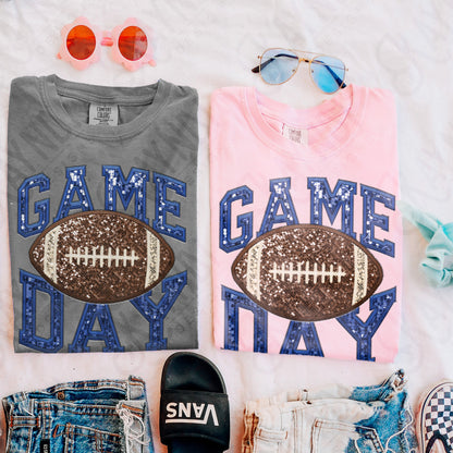 Game Day Football Sequins (Color Dropdown)-DTF&UV