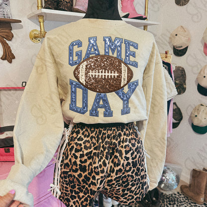 Game Day Football Sequins (Color Dropdown)-DTF&UV