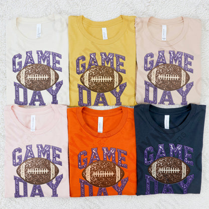 Game Day Football Sequins (Color Dropdown)-DTF&UV