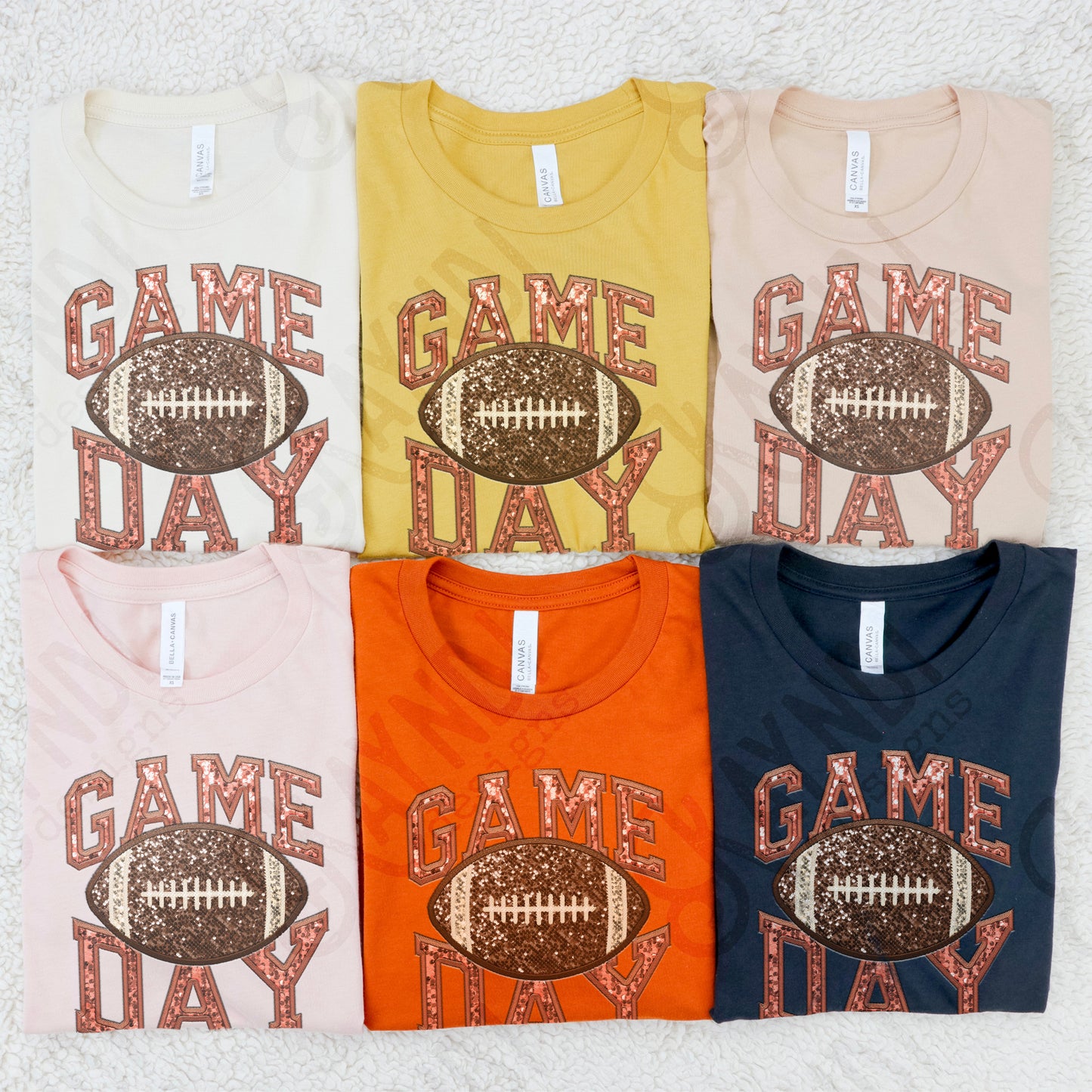 Game Day Football Sequins (Color Dropdown)-DTF&UV