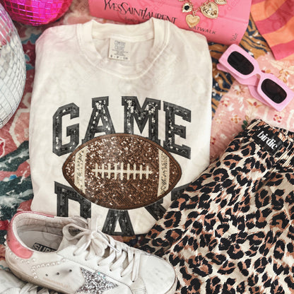 Game Day Football Sequins (Color Dropdown)-DTF&UV