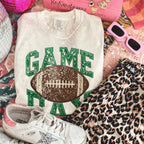 Game Day Football faux sequin embroidery (Color Dropdown)-DTF&UV