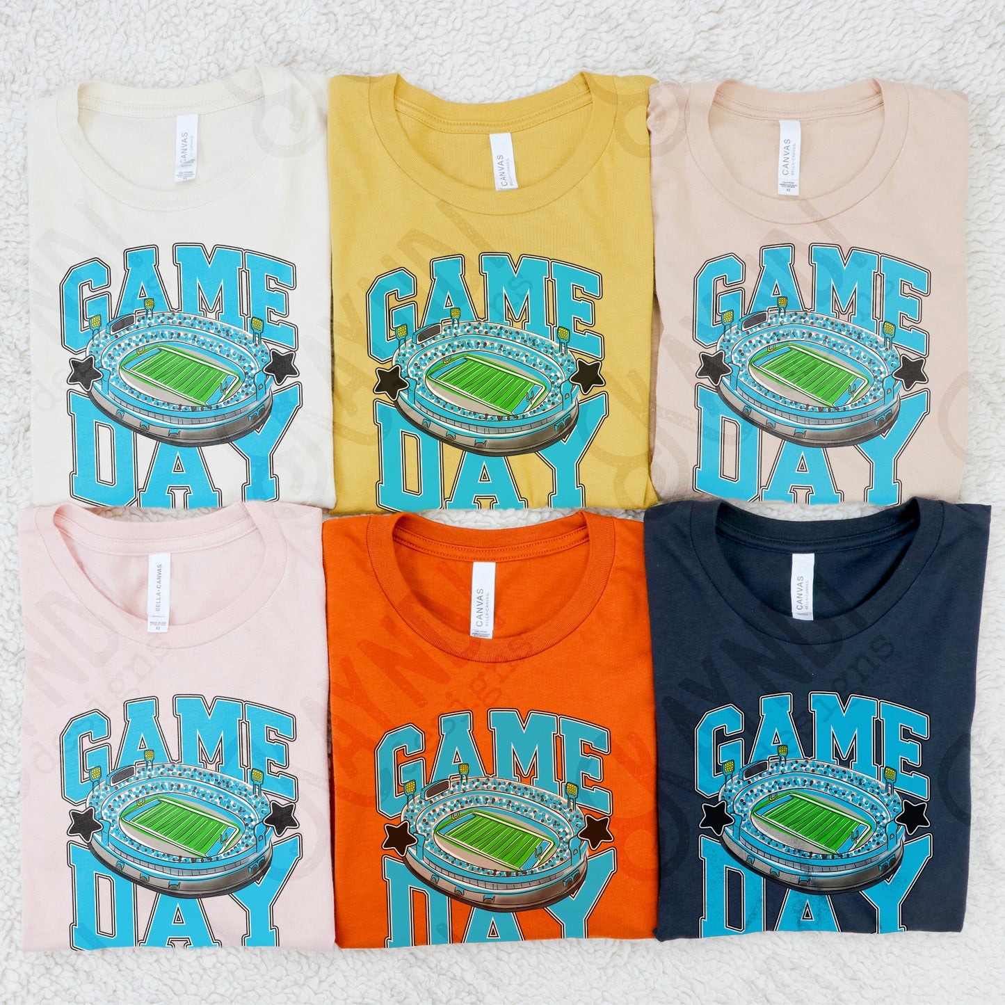 Game Day Football Light Blue-DTF&UV