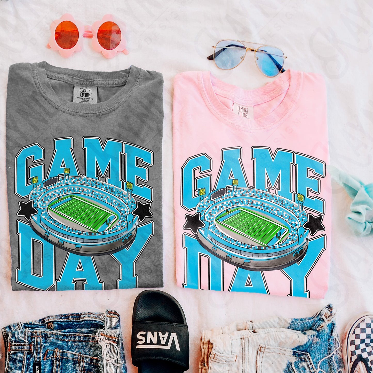 Game Day Football Light Blue-DTF&UV