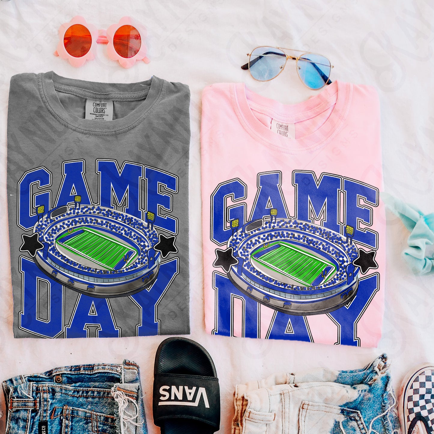 Game Day Football Blue-DTF&UV