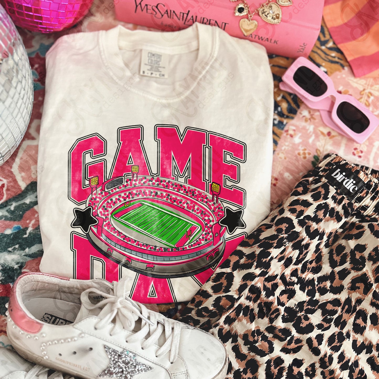 Game Day Football Pink-DTF&UV