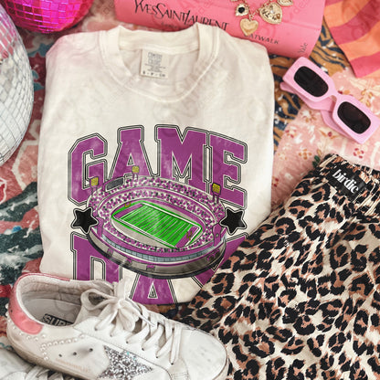 Game Day Football Purple-DTF&UV
