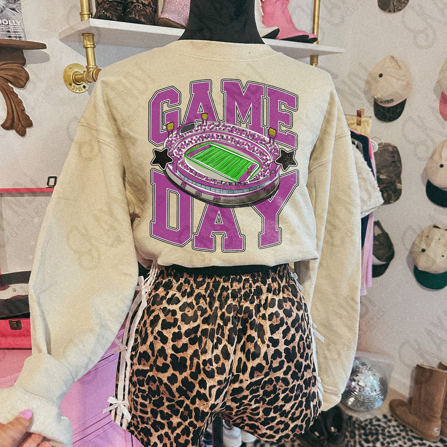 Game Day Football Purple-DTF&UV