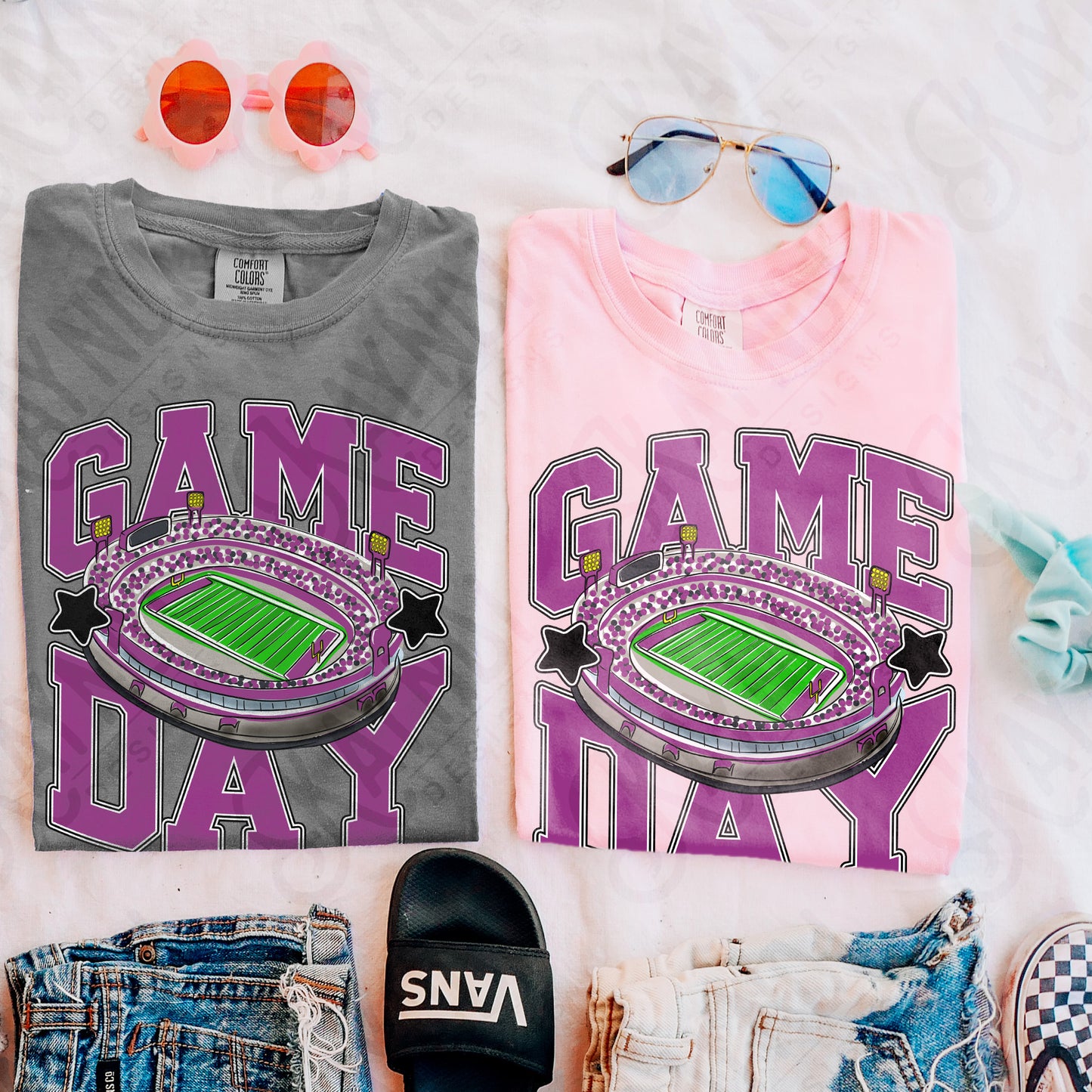 Game Day Football Purple-DTF&UV