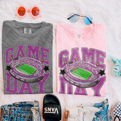 Game Day Football Purple-DTF&UV