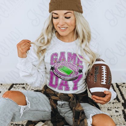 Game Day Football Purple-DTF&UV