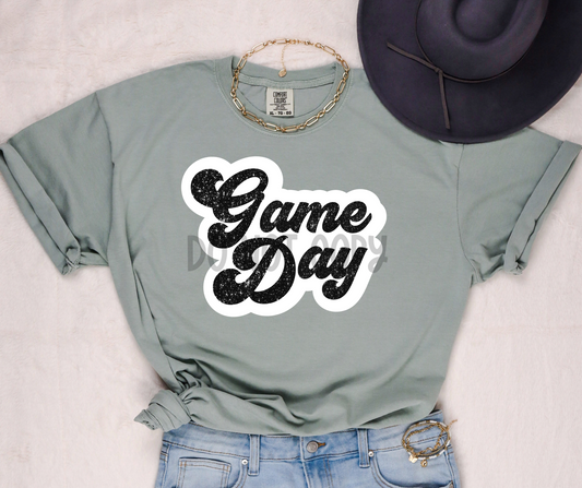 Game day glitter black-DTF