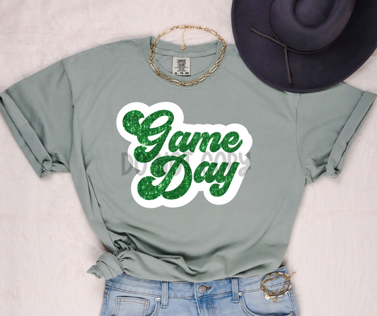 Game day glitter green-DTF