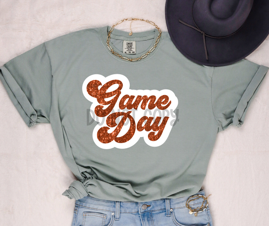 Game day glitter orange-DTF