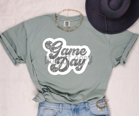 Game day glitter silver-DTF