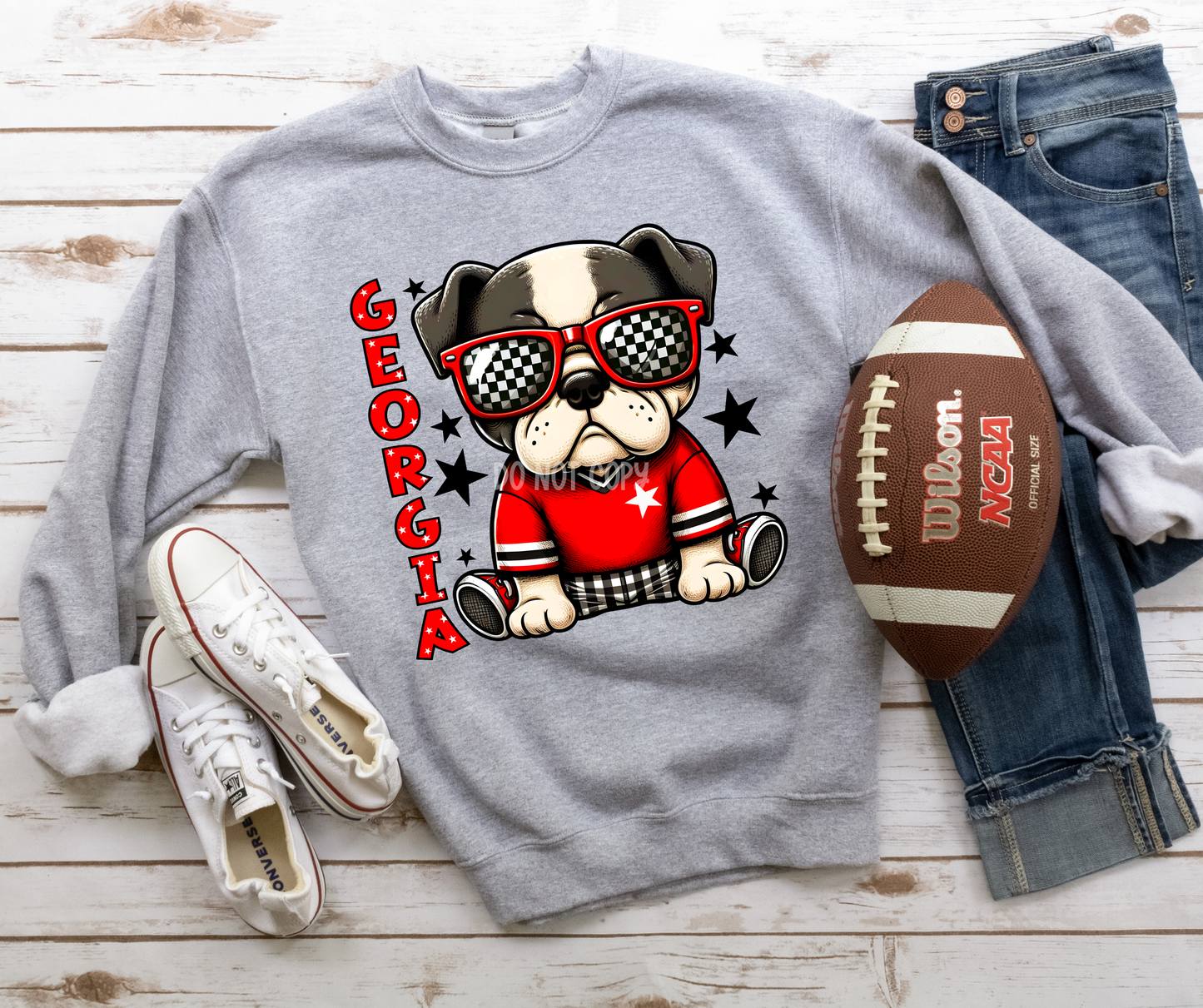 Georgia dog mascot check sunglasses-DTF