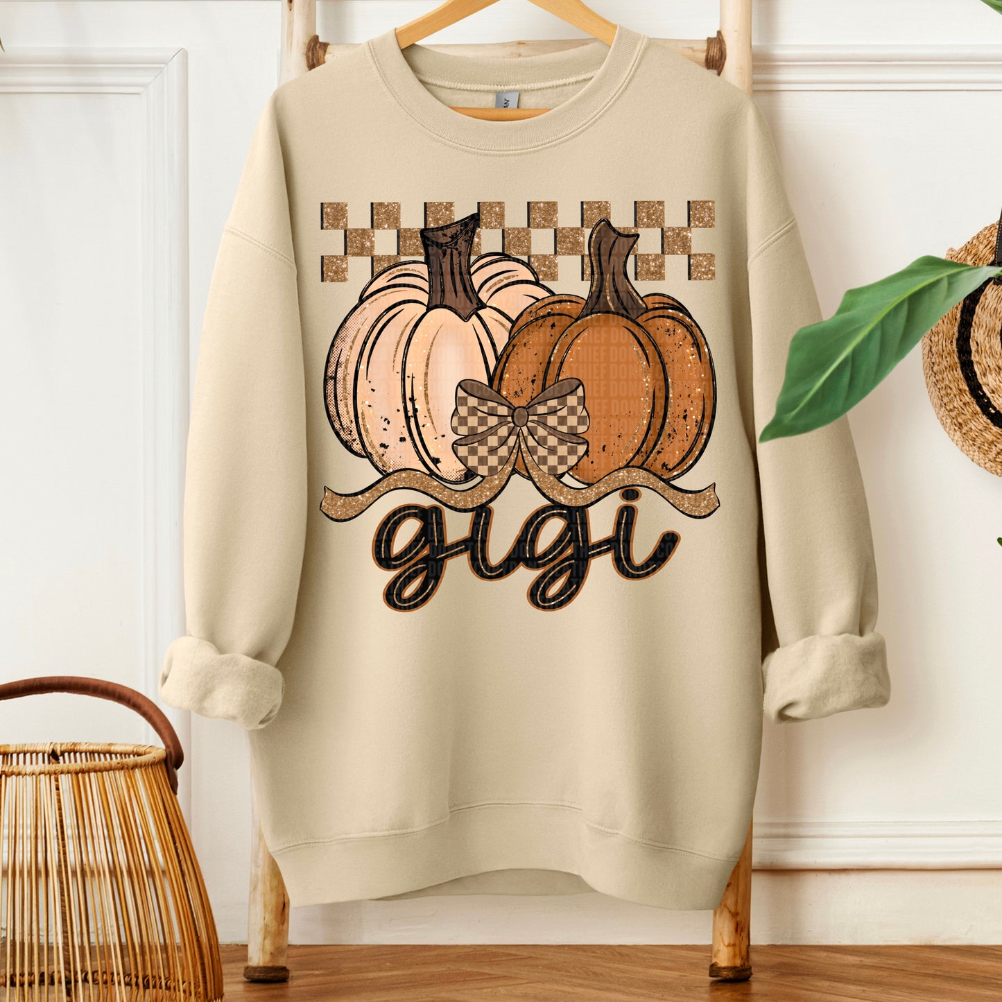 Fall Checkered Glitter Pumpkin Collection (dropdown)-DTF&UV