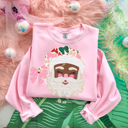 Glittered Up Santa dark-DTF&UV