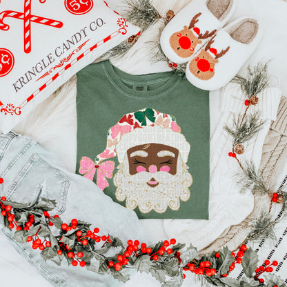 Glittered Up Santa dark-DTF&UV