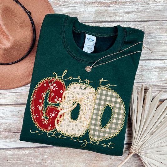 Glory to God in the Highest faux lace -DTF&UV