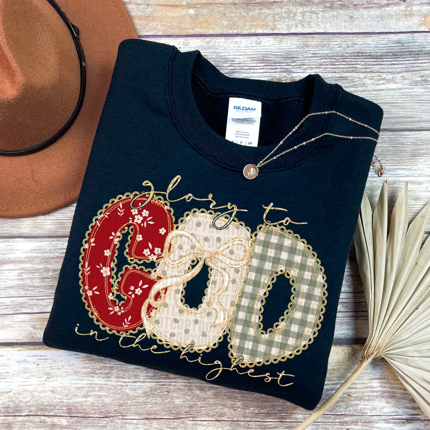 Glory to God in the Highest faux lace -DTF&UV