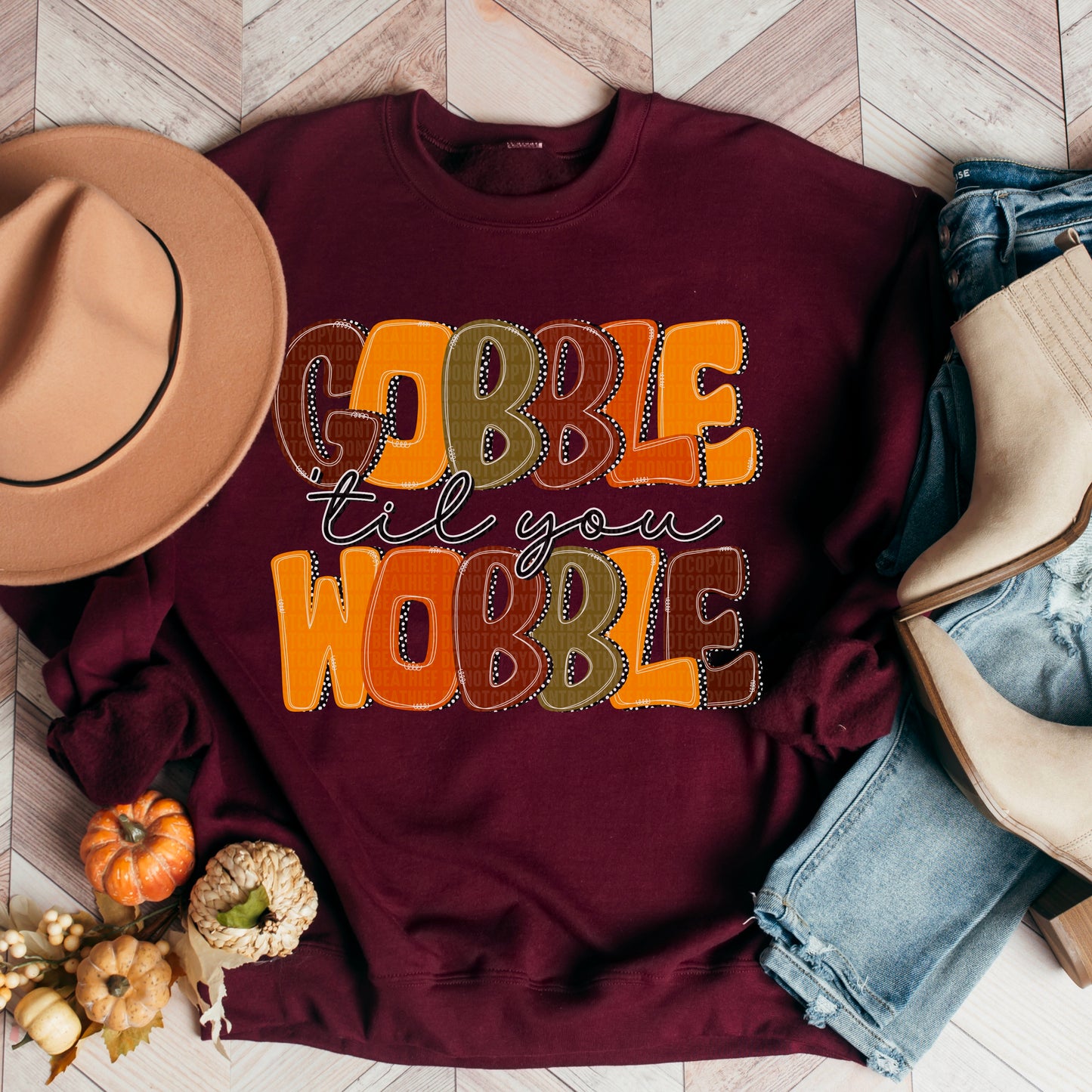 Gobble til Wobble dot outline-DTF