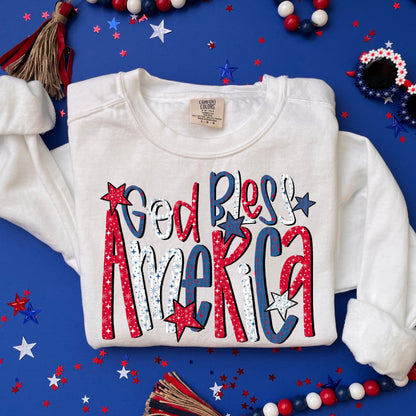 God Bless AMERICA Stars- DTF&UV