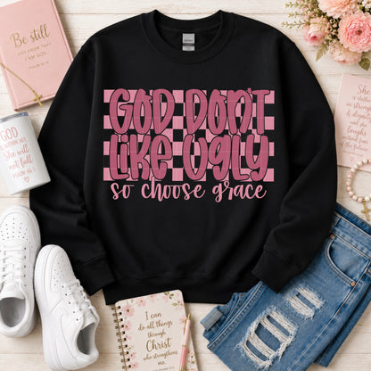 God don't like ugly so choose grace pink-DTF&UV