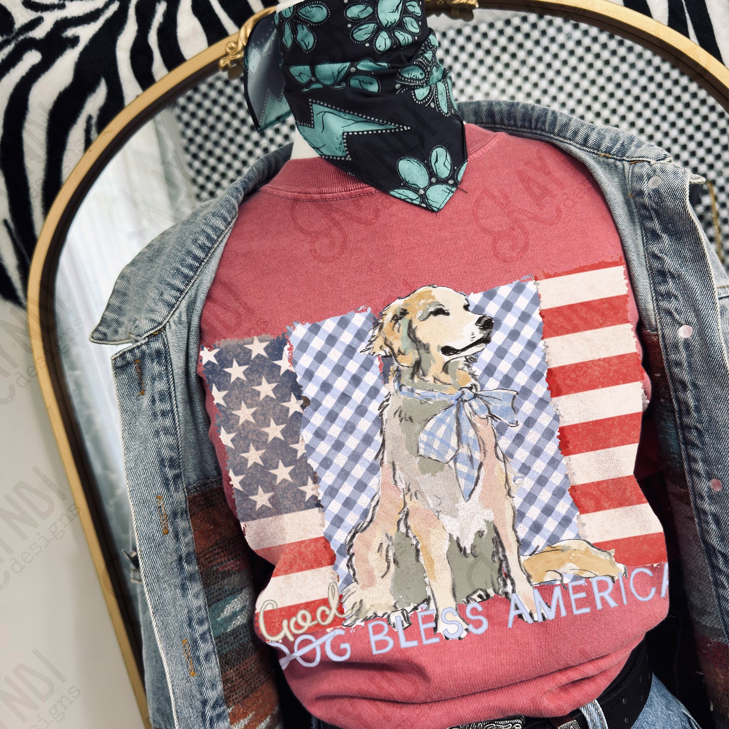 God not Dog Bless America -DTF&UV