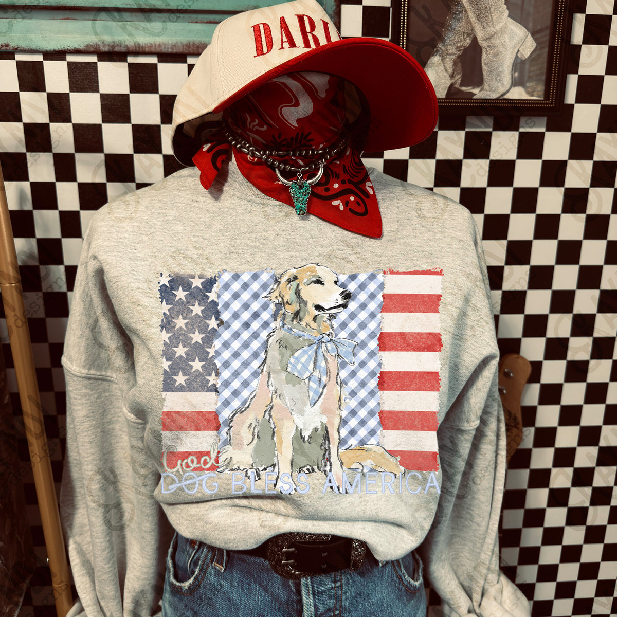 God not Dog Bless America -DTF&UV