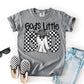 Gods Little Boo B&W Checkered -DTF&UV