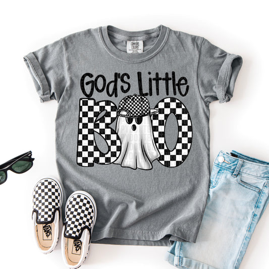Gods Little Boo B&W Checkered -DTF&UV