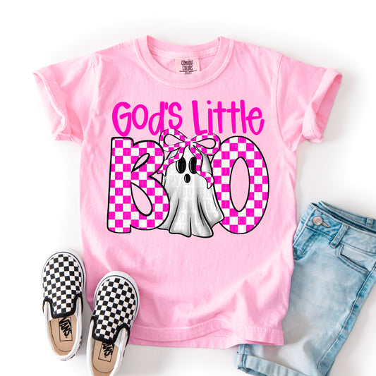 Gods Little Boo Pink Checkered -DTF&UV